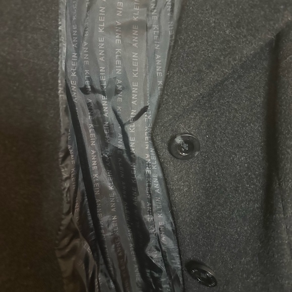 Anne Klein Charcoal Gray Wool & Cashmere Blend Coat - Picture 5 of 10